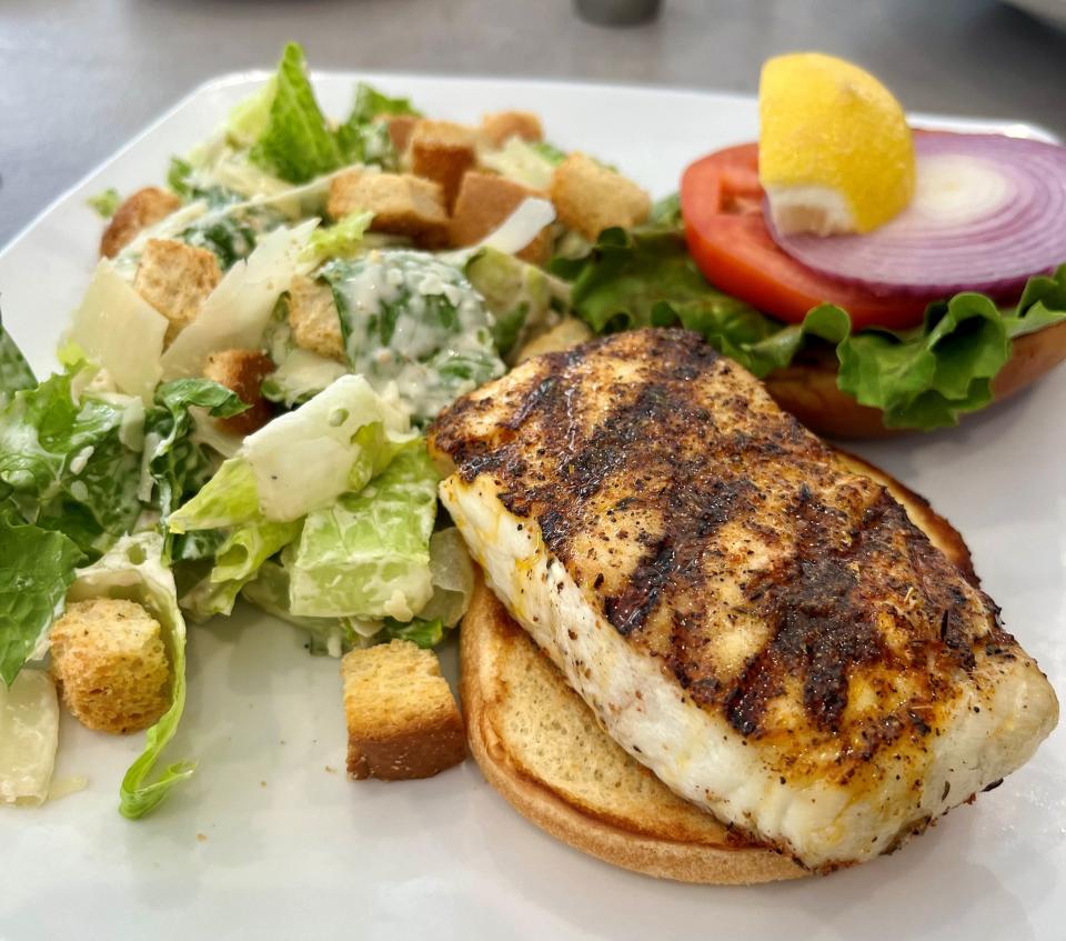 La Ola's fish of the day sandwich comes blackened, grilled or with lemon pepper.