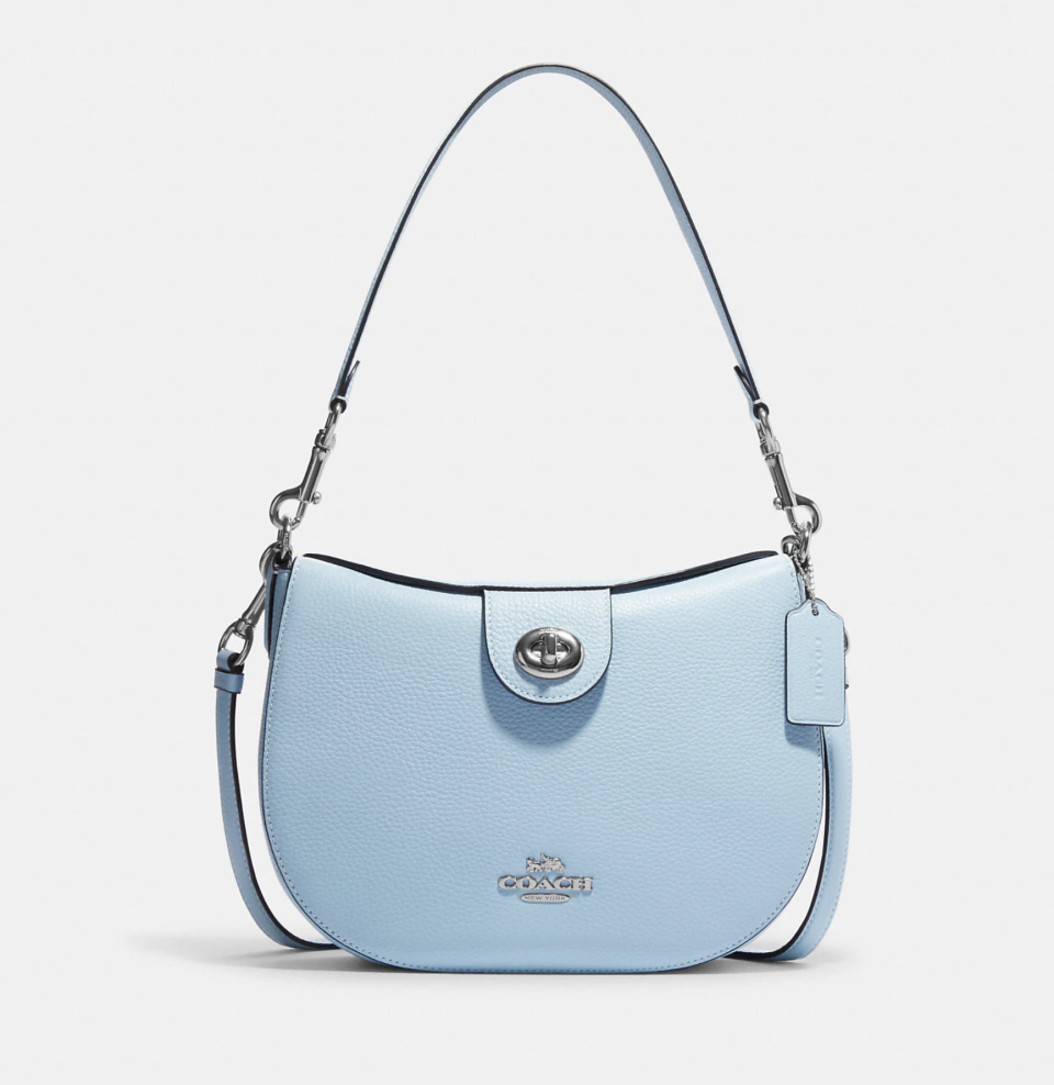 Ella Hobo in light blue (photo via Coach Outlet)