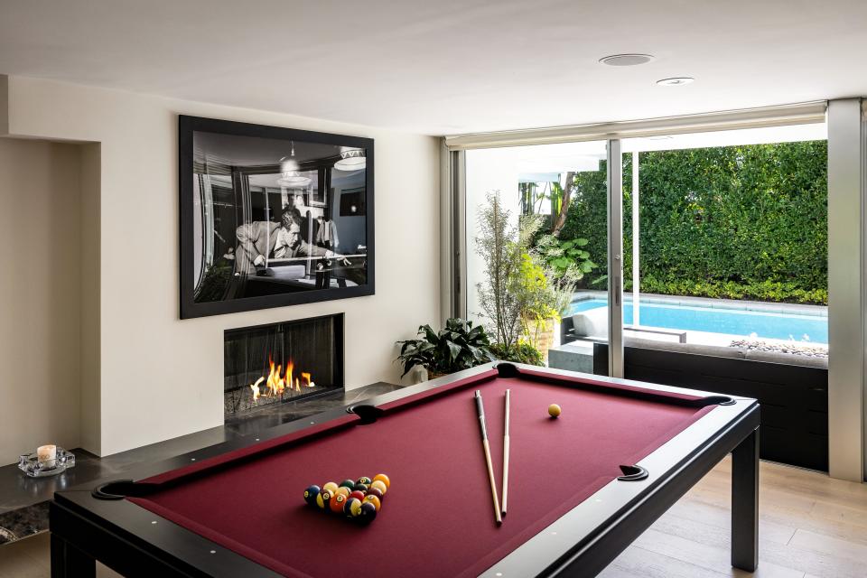 The home’s billiards room.