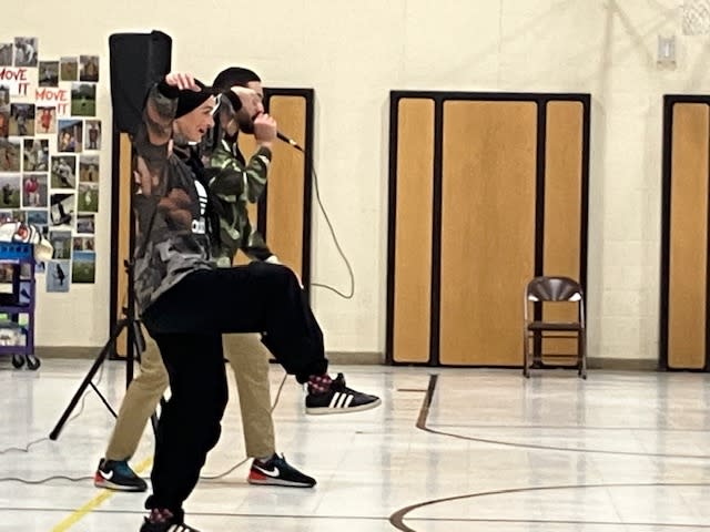 Sackett performed in the Bowlesburg School gym Monday, Feb. 5, 2024 (photos by Jonathan Turner).