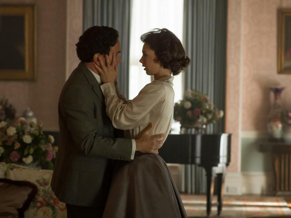 Ben Miles as Peter Townsend and Vanessa Kirby as Princess Margaret in season one of "The Crown."