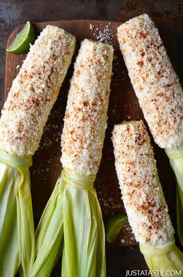 Cheesy Roasted Garlic Corn On The Cob