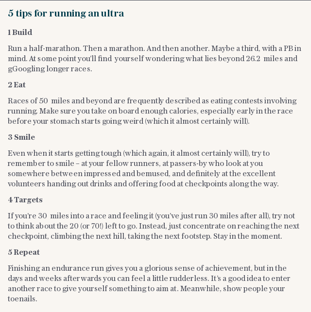 5 tips for running an ultra