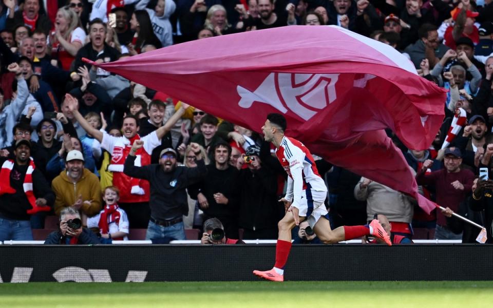 Gabriel Martinelli came off the bench to score (REUTERS)