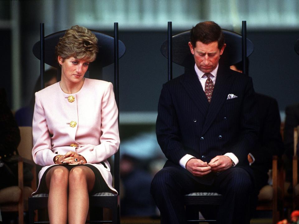 Princess Diana and Prince Charles attend a welcome ceremony in Toronto at the beginning of their Canadian tour in 1991.