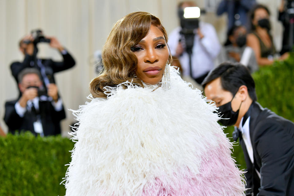 Serena Williams (pictured) attends The 2021 Met Gala Celebrating In America: A Lexicon Of Fashion at Metropolitan Museum of Art on September 13, 2021 in New York City.