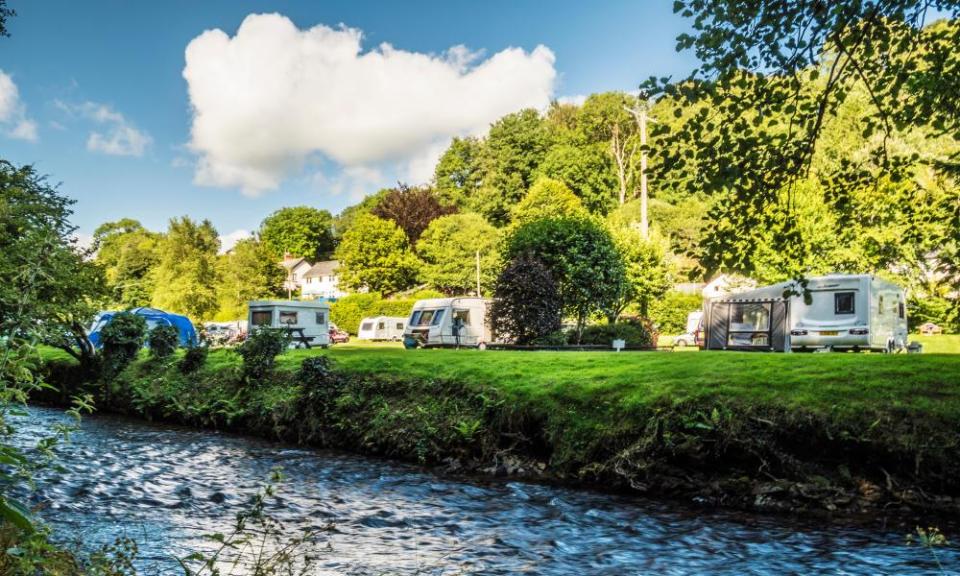 A caravan site in Somerset.