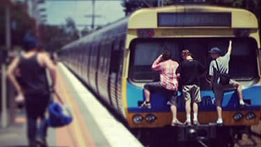 <p>Melbourne train surfers risking lives</p>