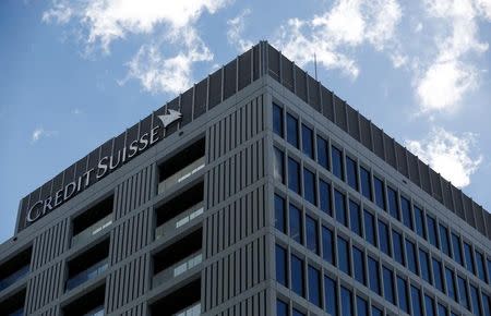 Credit Suisse logo is pictured on their office in Warsaw Poland, March 15, 2017. REUTERS/Kacper Pempel