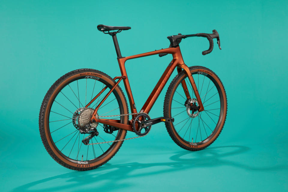 Ribble Gravel SL Pro gravel bike on a blue background