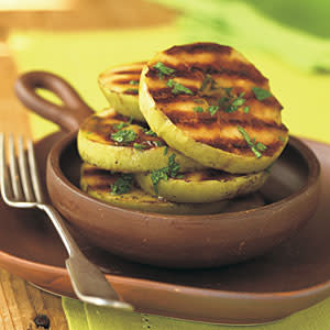 Marinated Grilled Apples with Mint