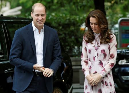 Britain's Prince William and his wife Catherine, Duchess of Cambridge, arrive for a Heads Together event to celebrate World Mental Health Day, at County Hall in London, Britain October 10, 2016. REUTERS/Stefan Wermuth