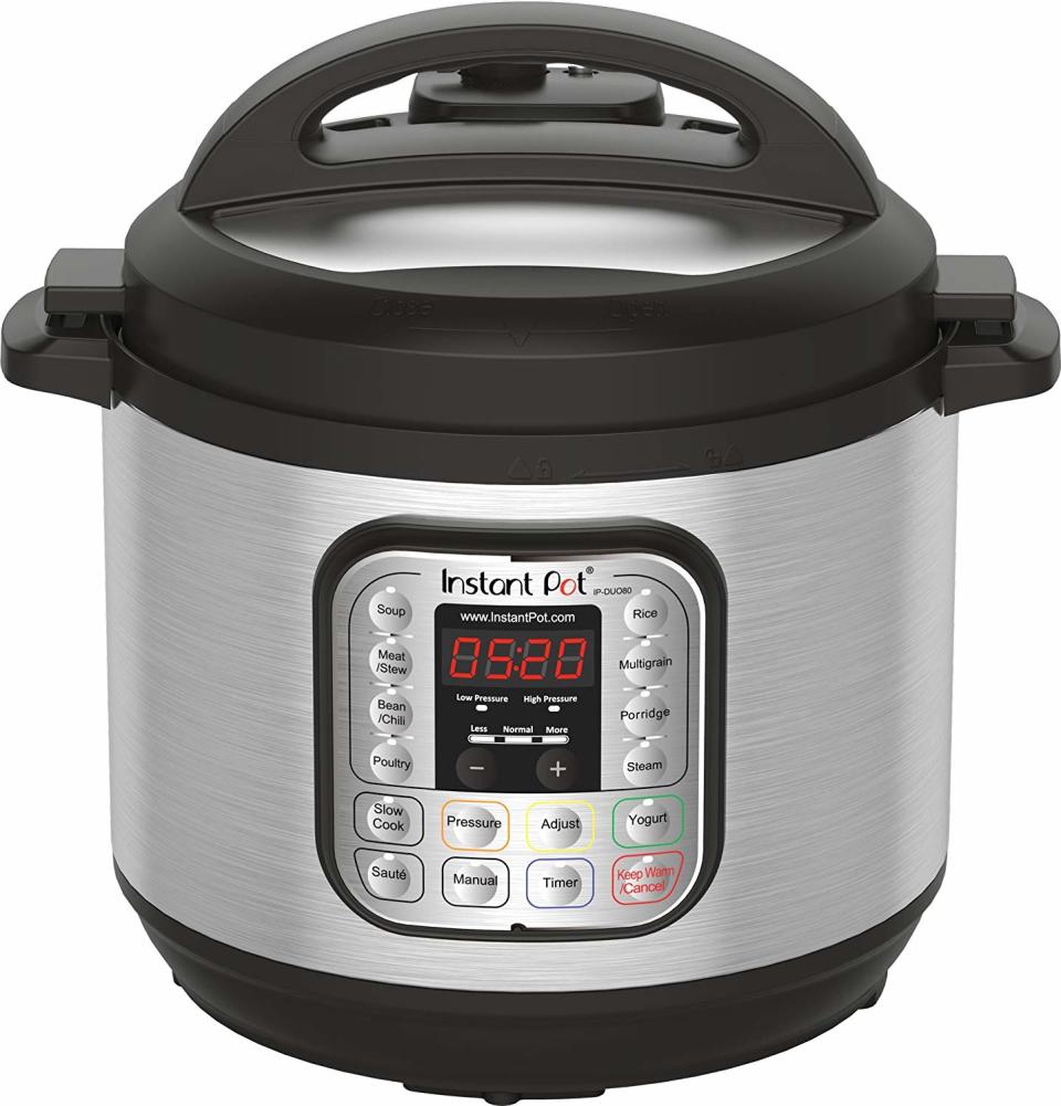 Instant Pot DUO80 8 Qt 7-in-1 Multi- Use Programmable Pressure Cooker. (Photo: Amazon)