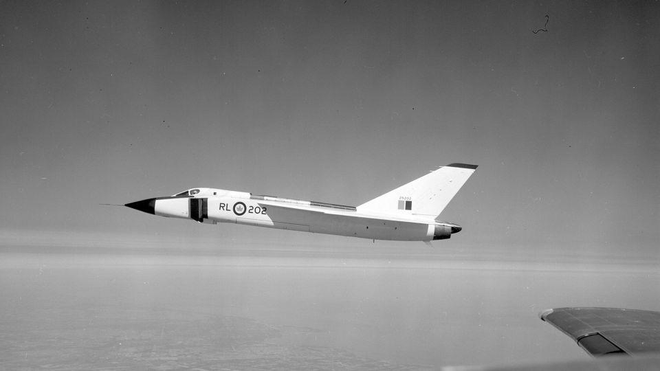 The Arrow was 77 ft 9 in long (23.70 m), had a wingspan of 50 ft (15 m) and was 21 ft 2 in height (6.45 m), making it larger than same-era American fighter Phantom F-4. - DND Image/RCAF History and Herit