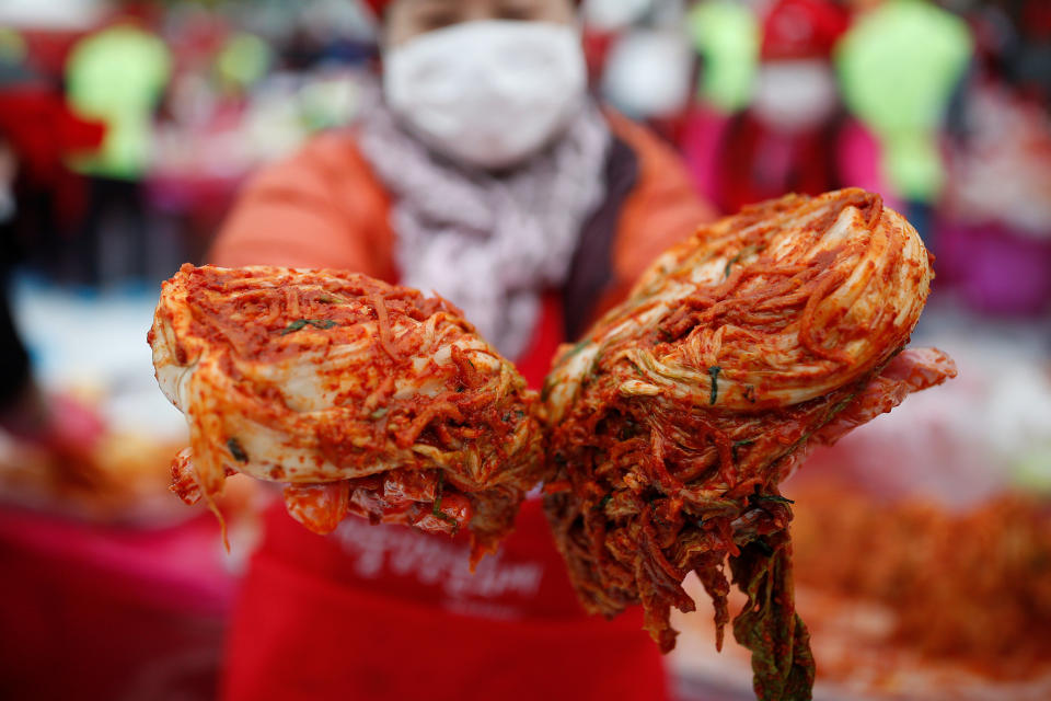 Traditional kimchi presented at the Seoul Kimchi Festival in South Korea. (Photo: Kim Hong-Ji / Reuters)