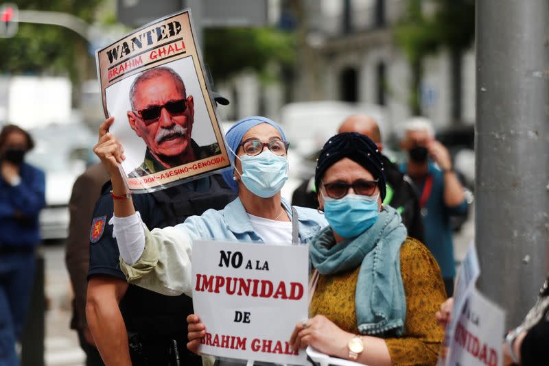 Protest against Secretary General of the Polisario Front Ghali, in Madrid