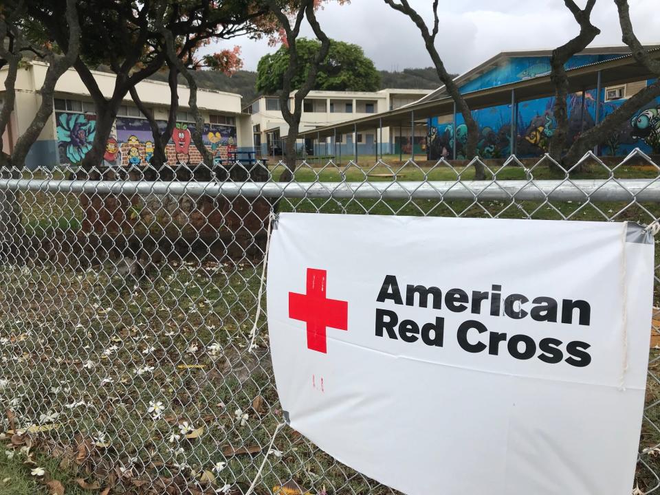 The American Red Cross has established a shelter at this school in Honolulu.