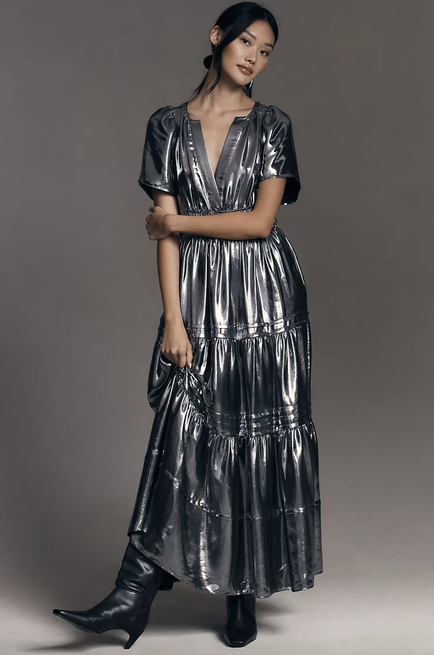 The Somerset Maxi Dress: Metallic Edition (photo via Anthropologie)