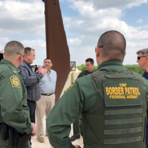U.S. Sen. Jon Tester meets with Customs and Border Protection Agents along the southern border in McAllen, Texas, in March 2019. (Photo via Sen. Tester's Office)