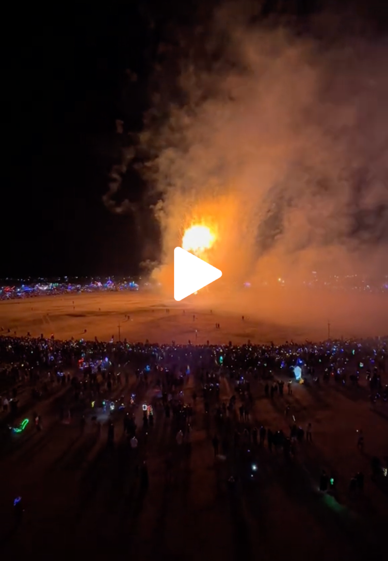 The festivities did eventually commence at Burning Man.