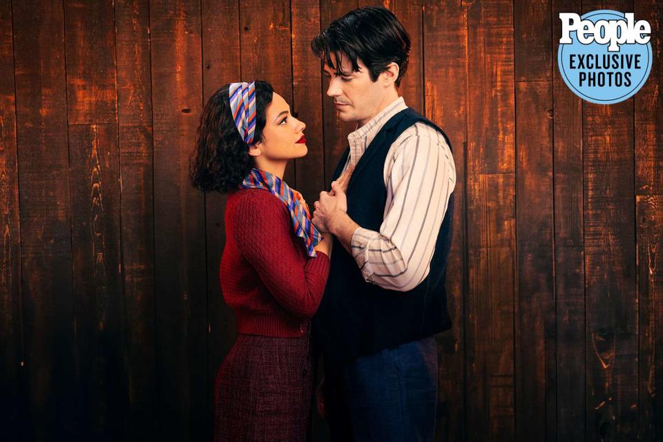 <p>Photography by Sophy Holland</p> Isabelle McCalla and Grant Gustin in Broadway