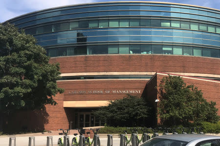 REFILE - CLARIFYING SPELLING IN BYLINE A car drives past the Carlson School of Management at the University of Minnesota in Minneapolis, Minnesota, U.S., September 19, 2018. Photo taken September 19, 2018. REUTERS/Koh Gui Qing