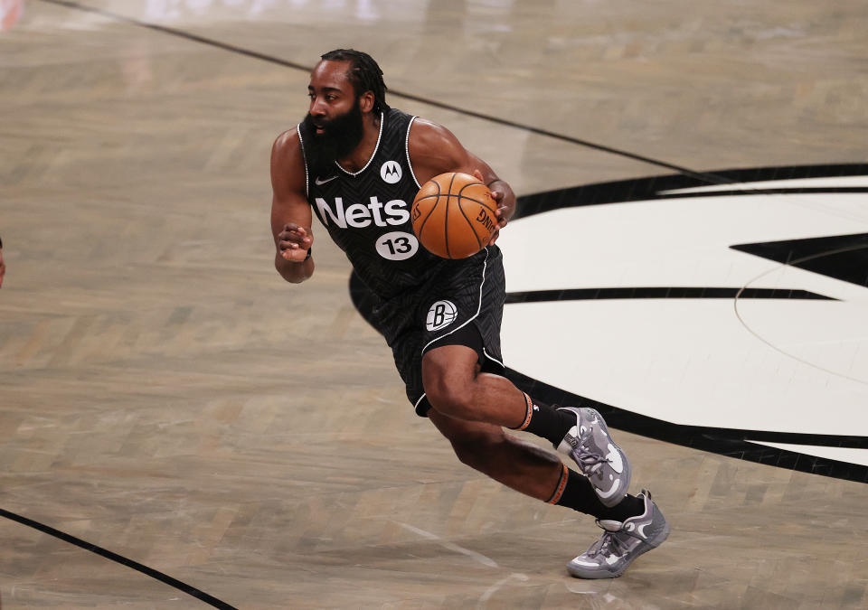 James Harden has assumed the reins as the Brooklyn Nets' top playmaker.  (Al Bello/Getty Images)