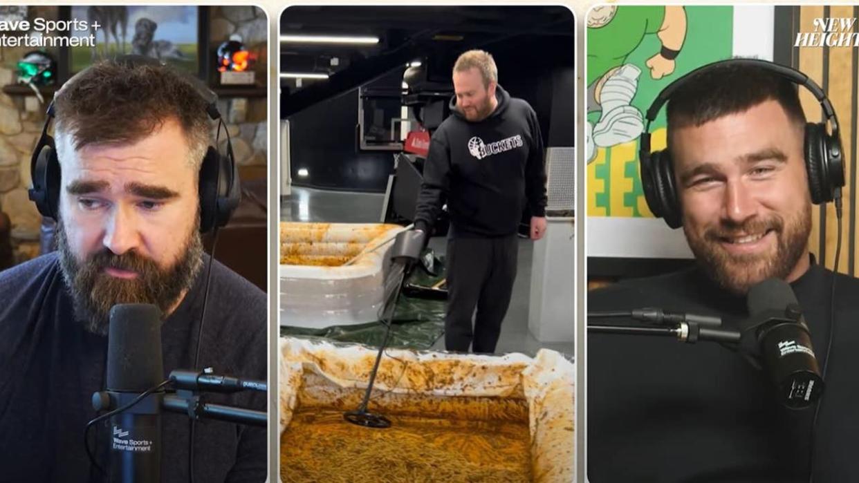 <div>Former Eagles Center Jason Kelce said he lost his Super Bowl ring in a vat of chili. From: New Heights Podcast</div>