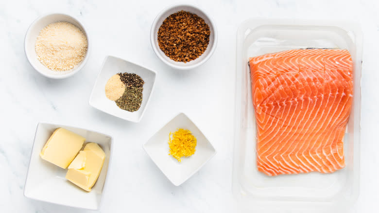 Parmesan-crusted salmon ingredients