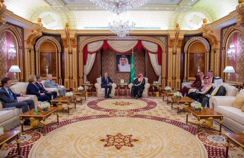 U.S. Secretary of State Antony Blinken meets with Saudi Crown Prince Mohammed bin Salman, in Jeddah