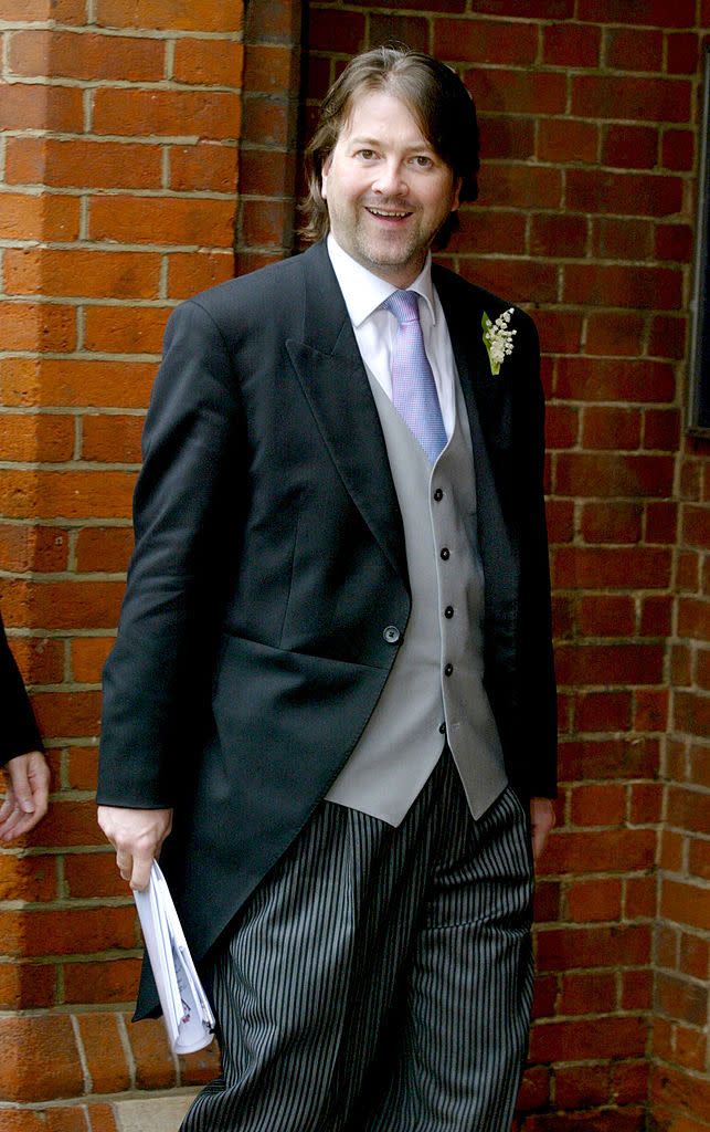 derek draper during kate garraway and derek draper wedding in london, great britain photo by james quintonwireimage