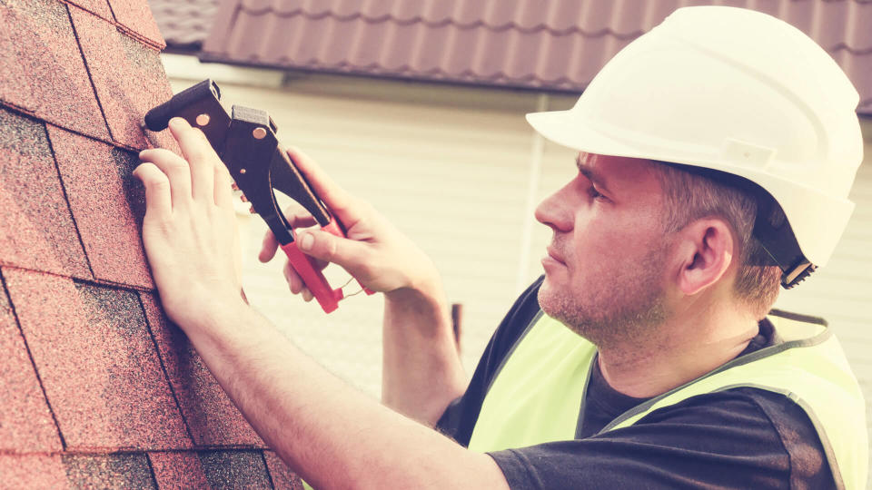 Roofing work.