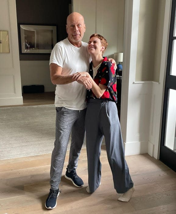 Bruce Willis dancing with his daughter Tallulah Willis