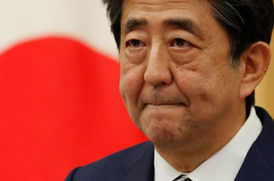 <div class="inline-image__caption"><p>Shinzo Abe speaks at a news conference on May 25, 2020, in Tokyo, Japan.</p></div> <div class="inline-image__credit">Kim Kyung-Hoon - Pool/Getty</div>