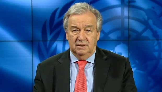 聯合國秘書長古特雷斯(Antonio Guterres)表示，這場悲劇提醒我們所有人，恐怖分子肆無忌憚，並強調需要迅速將這一罪行的肇事者繩之以法。   圖：翻攝自Antonio Guterres 推特