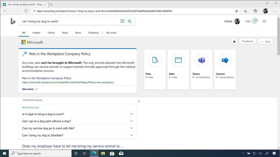 Chromium Edge and Bing