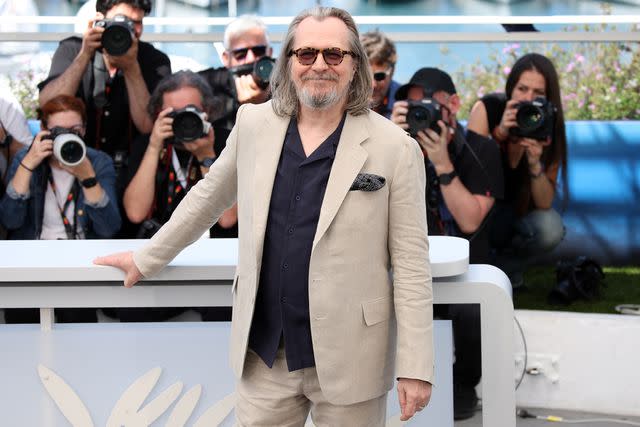 <p>Daniele Venturelli/WireImage</p> Gary Oldman at the Cannes Film Festival in Cannes, France, on May 21, 2024