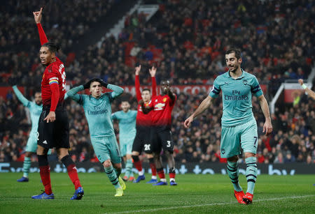 Soccer Football - Premier League - Manchester United v Arsenal - Old Trafford, Manchester, Britain - December 5, 2018 Arsenal's Henrikh Mkhitaryan reacts after his goal is disallowed due to offside Action Images via Reuters/Carl Recine