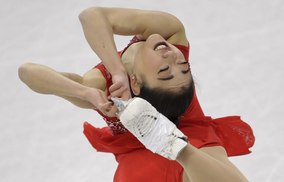 <p>Mirai Nagasu of the USA competes in ladies free skating during the figure skating team event at Gangneung Ice Arena on day three of the PyeongChang Winter Olympics, Feb. 12, 2018. (Photo by Jean Catuffe/Getty Images) </p>