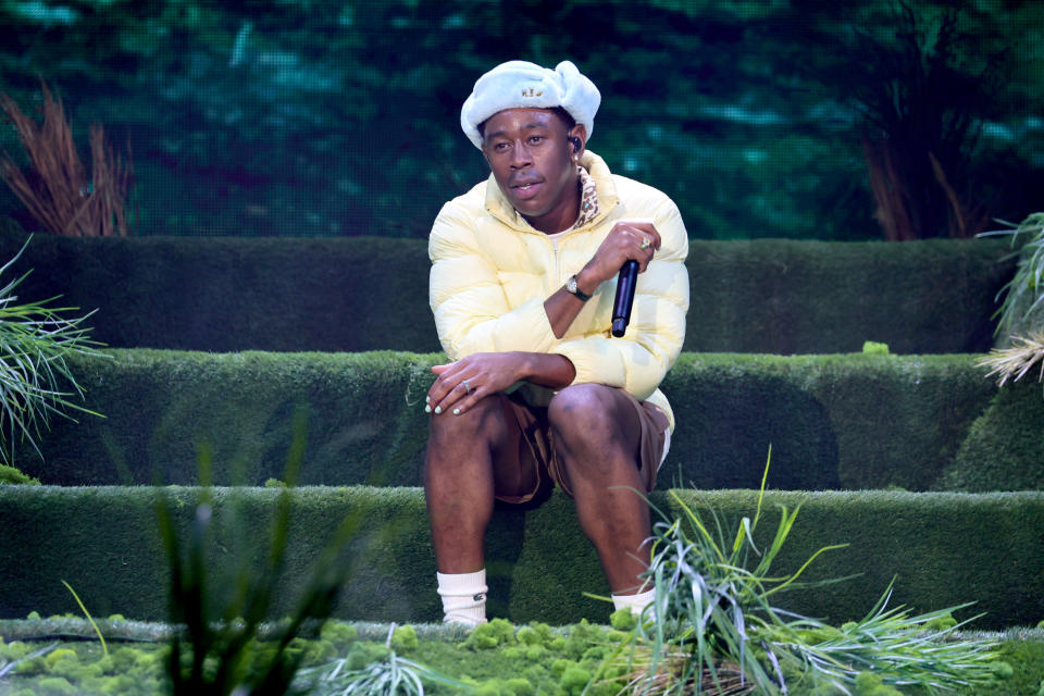 PHILADELPHIA, PENNSYLVANIA - SEPTEMBER 03: Tyler, the Creator performs onstage during 2022 Made In America at Benjamin Franklin Parkway on September 03, 2022 in Philadelphia, Pennsylvania. (Photo by Theo Wargo/Getty Images for Roc Nation)