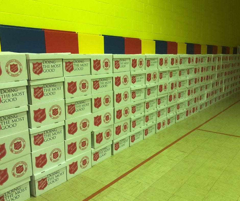 The Alliance Salvation Army will distribute boxes of non-perishable foods, along with a $10 voucher, to 540 area families for the Christmas holiday.