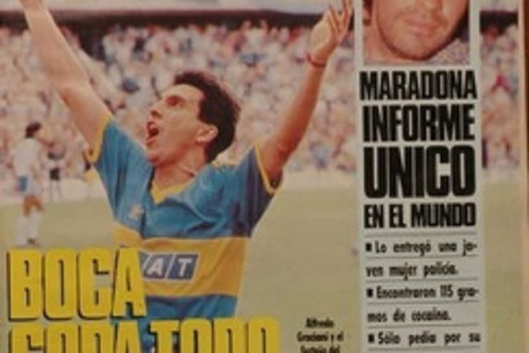 Aquella tapa de El Gráfico que incluyó la detención a Diego Maradona.
