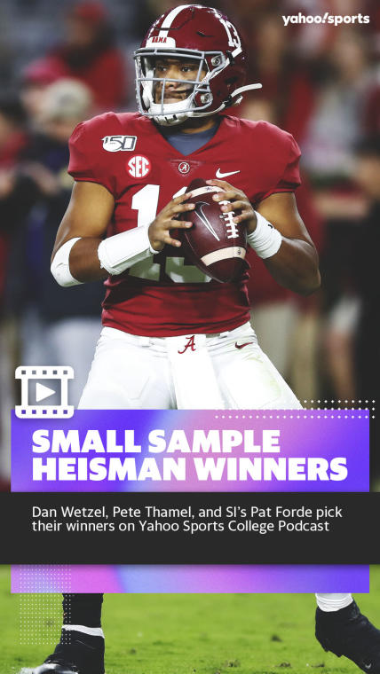 Yahoo Sports' small sample Heisman winners