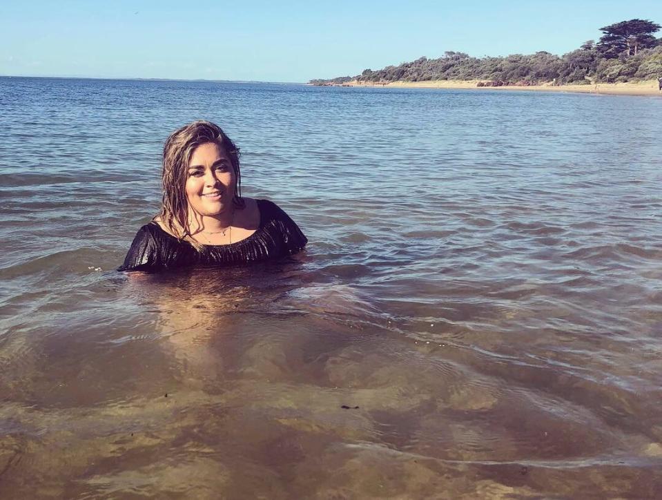 Stephanie Wilson swam in the ocean for the first time after her transplant. Source: Supplied