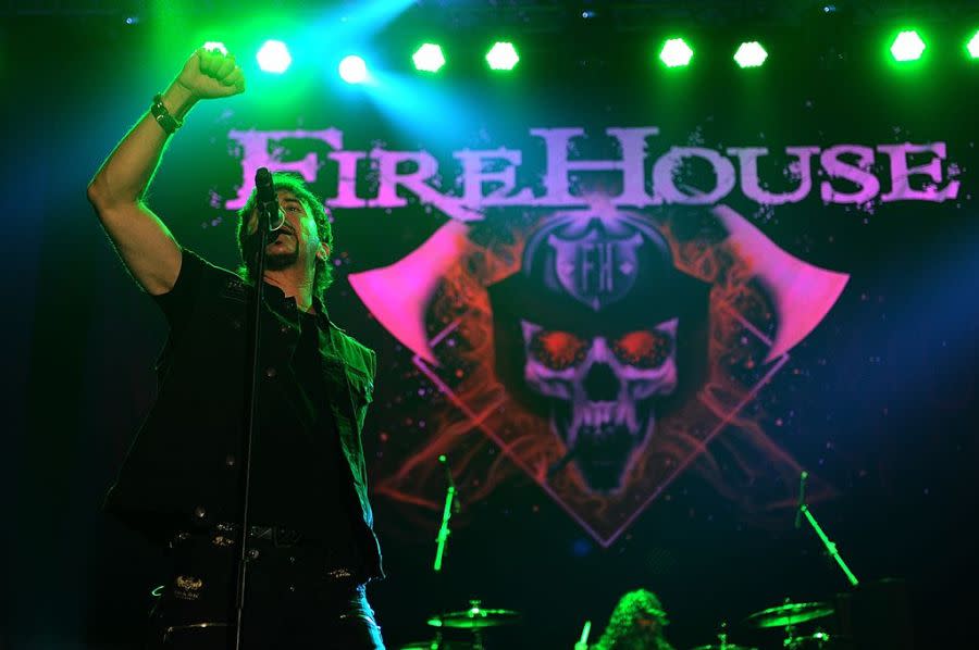 SURABAYA, INDONESIA – OCTOBER 17: C.J. Snare of American heavy metal band FireHouse performs on October 17, 2013 in Surabaya, Indonesia. (Photo by Robertus Pudyanto/Getty Images)