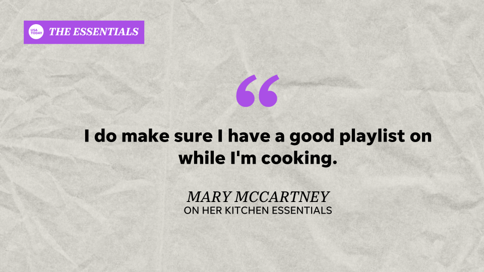 USA TODAY's The Essentials: Cookbook author Mary McCartney needs music in her kitchen.