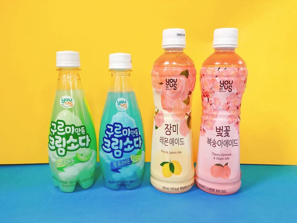 <p>除了上面幾款人氣零食外，《7-ELEVEN》還引進了韓國「YOUUS」4款暢銷飲品。<br></p><cite>COSMO</cite>