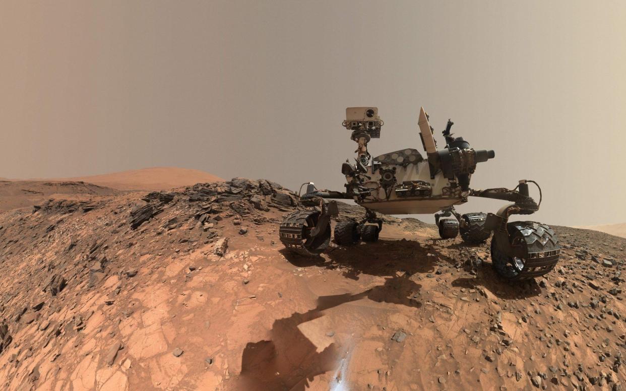 This NASA photo released June 7, 2018 shows a low-angle self-portrait of NASA's Curiosity Mars rover - AFP