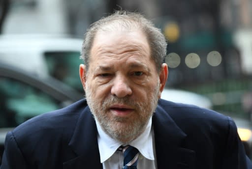 Harvey Weinstein arrives at the Manhattan Criminal Court, on February 13, 2020