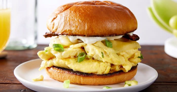 Plant-based egg sandwich